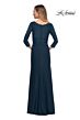 La Femme 29223 Criss Cross Bodice V-Neck Dress
