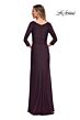La Femme 29223 Criss Cross Bodice V-Neck Dress