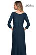 La Femme 29223 Criss Cross Bodice V-Neck Dress