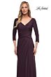 La Femme 29223 Criss Cross Bodice V-Neck Dress