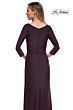La Femme 29223 Criss Cross Bodice V-Neck Dress
