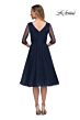 La Femme 29229 Sheer Sleeves Embellished Dress