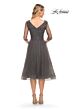 La Femme 29229 Sheer Sleeves Embellished Dress