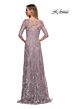 La Femme 29233 Bateau Neckline Embroidered Dress
