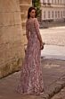 La Femme 29233 Bateau Neckline Embroidered Dress