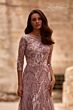 La Femme 29233 Bateau Neckline Embroidered Dress