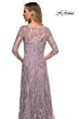 La Femme 29233 Bateau Neckline Embroidered Dress
