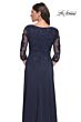 La Femme 29251 Illusion Sleeves Floral Top Dress