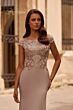 La Femme 29331 Embroidered Bodice Off The Shoulder Dress