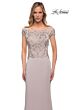 La Femme 29331 Embroidered Bodice Off The Shoulder Dress