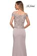 La Femme 29331 Embroidered Bodice Off The Shoulder Dress