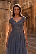 La Femme 29380 V-Neck Embellished Dress