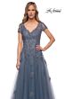 La Femme 29380 V-Neck Embellished Dress