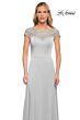 La Femme 29511 Lace Neckline Cap Sleeve Dress