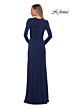 La Femme 29535 Ruched Midriff Long Sleeve Dress
