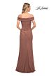 La Femme 29541 Off The Shoulder Ruched Dress