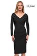 La Femme 29746 Portrait Neckline Long Sleeve Dress