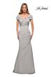 La Femme 29805 Cap Sleeves Ruched Dress