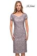 La Femme 29809 Short Sleeves Lace Dress