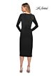 La Femme 29812 Faux Wrap Long Sleeve Dress
