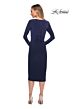 La Femme 29812 Faux Wrap Long Sleeve Dress