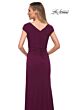 La Femme 29814 Cap Sleeves Ruched Dress