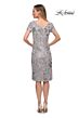 La Femme 29824 Short Sleeves Embroidered Dress