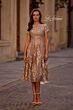 La Femme 29830 Boat Neckline Embroidered Dress