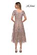 La Femme 29830 Boat Neckline Embroidered Dress
