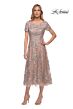La Femme 29830 Boat Neckline Embroidered Dress