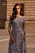 La Femme 29903 Sequin Lace Illusion Sleeves Dress