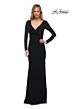 La Femme 29924 Long Sleeve V-Neck Dress