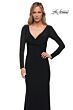 La Femme 29924 Long Sleeve V-Neck Dress