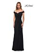 La Femme 29925 Off The Shoulder Ruched Dress