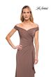 La Femme 29925 Off The Shoulder Ruched Dress