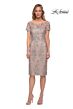 La Femme 29930 Scoop Neck Embroidered Dress