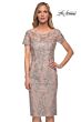 La Femme 29930 Scoop Neck Embroidered Dress