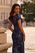 La Femme 29961 Short Sleeves Floral Dress