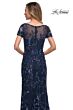 La Femme 29961 Short Sleeves Floral Dress