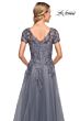 La Femme 29164 V-Neck Embroidered Dress