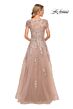 La Femme 29829 Cap Sleeves Embroidered Dress