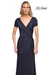 La Femme 29926 Knot Waist V-Neck Dress