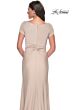 La Femme 29926 Knot Waist V-Neck Dress