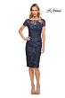 La Femme 29982 Illusion Yoke Embroidered Dress