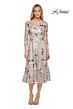 La Femme 29988 Three Quarter Sleeves Embroidered Dress