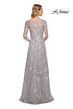 La Femme 29989 Illusion Sleeves Lace Dress