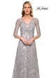 La Femme 29989 Illusion Sleeves Lace Dress