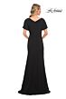 La Femme 29997 Flutter Sleeves V-Neck Dress