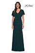 La Femme 29997 Flutter Sleeves V-Neck Dress