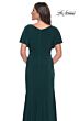 La Femme 29997 Flutter Sleeves V-Neck Dress
